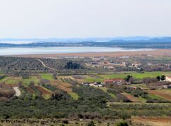 Blick auf die Umgebung, im Hintergrund das Nordufer des Vranasees, das Festland und die Adria. 03/2021